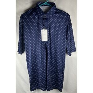 Collar And Co Mens Polo Shirt XL Dark Blue Lightweight Performance Golf New NWT